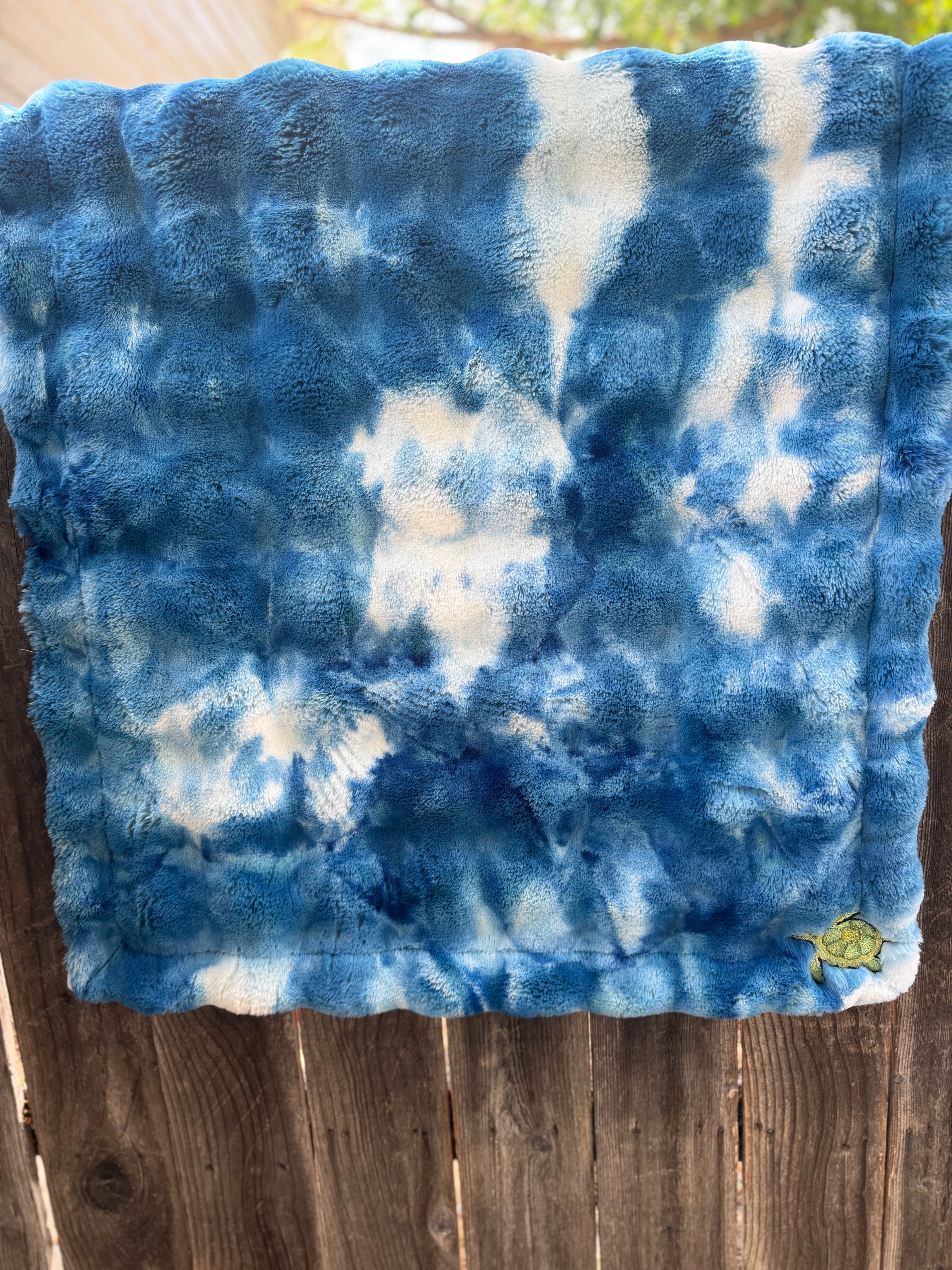 Coastal Turtle Minky Baby Blanket