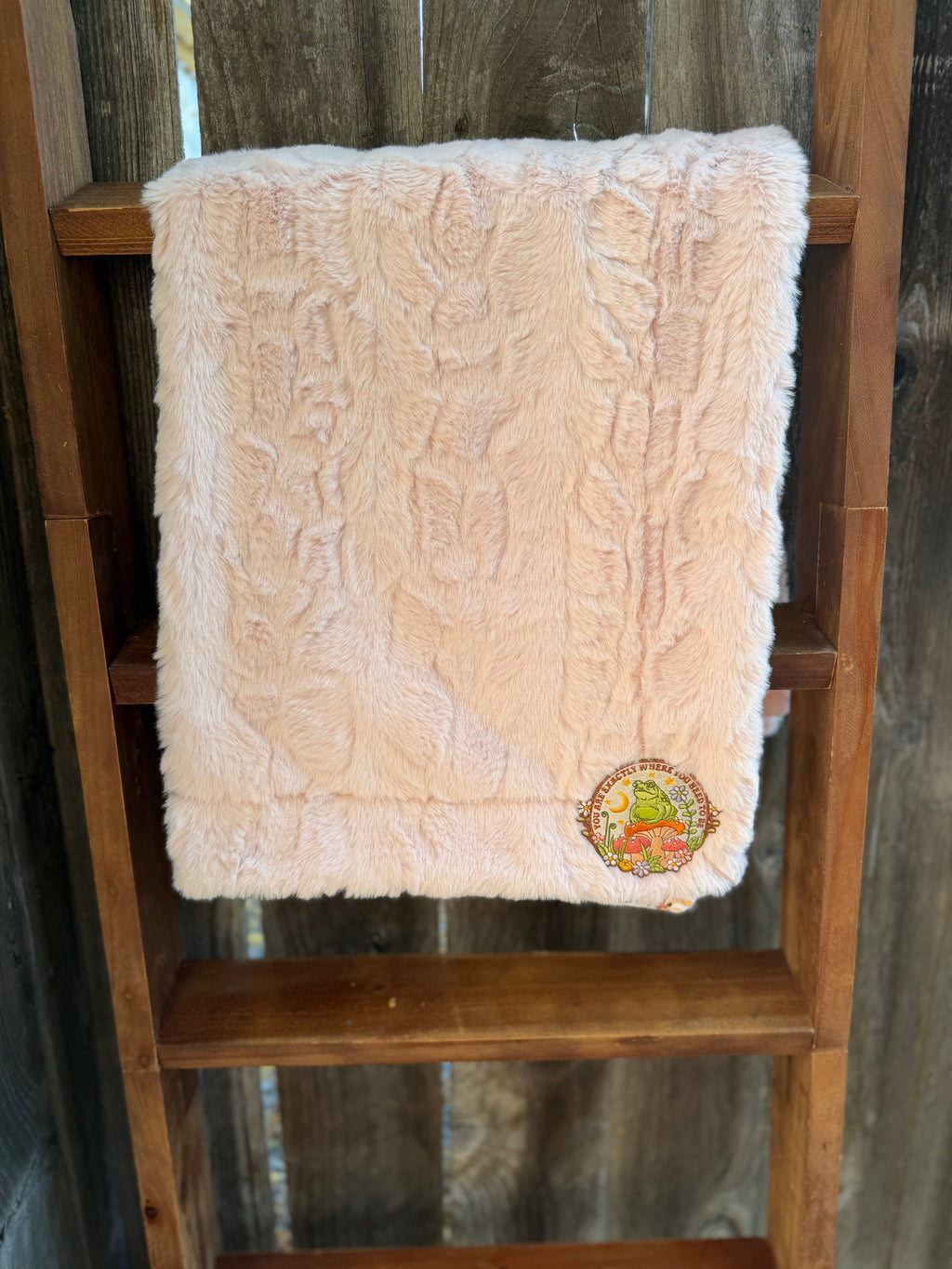 Blush Pink Wildflower Baby Blanket
