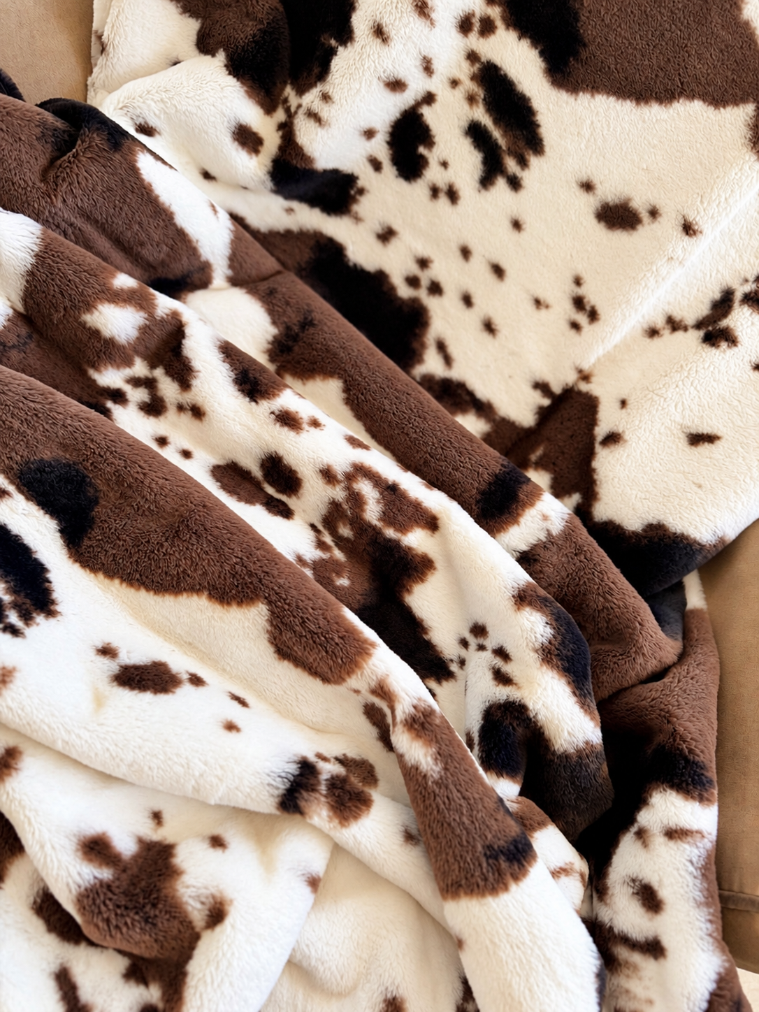 Western Cowhide Minky Lap Blanket