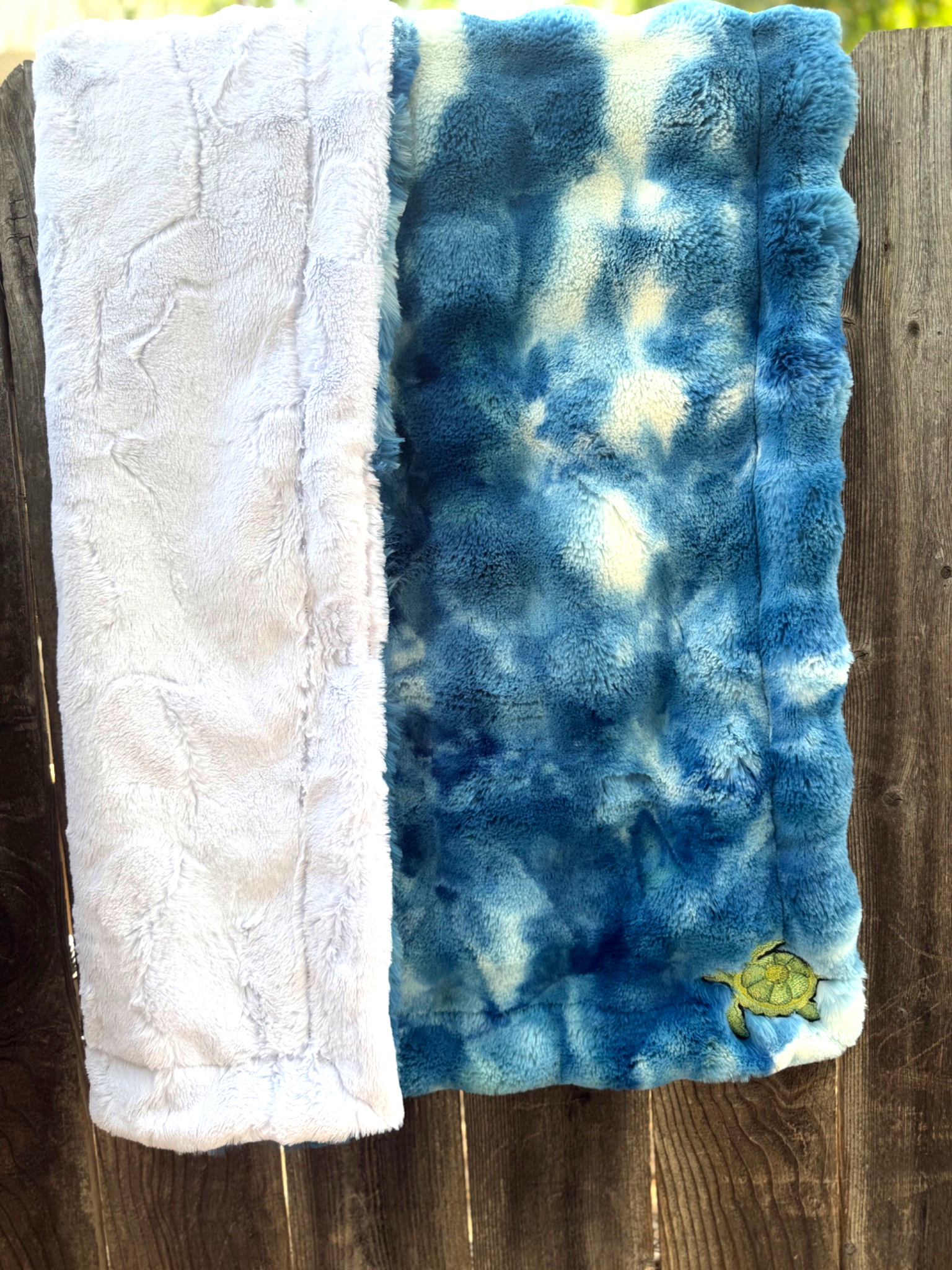 Coastal Turtle Minky Baby Blanket