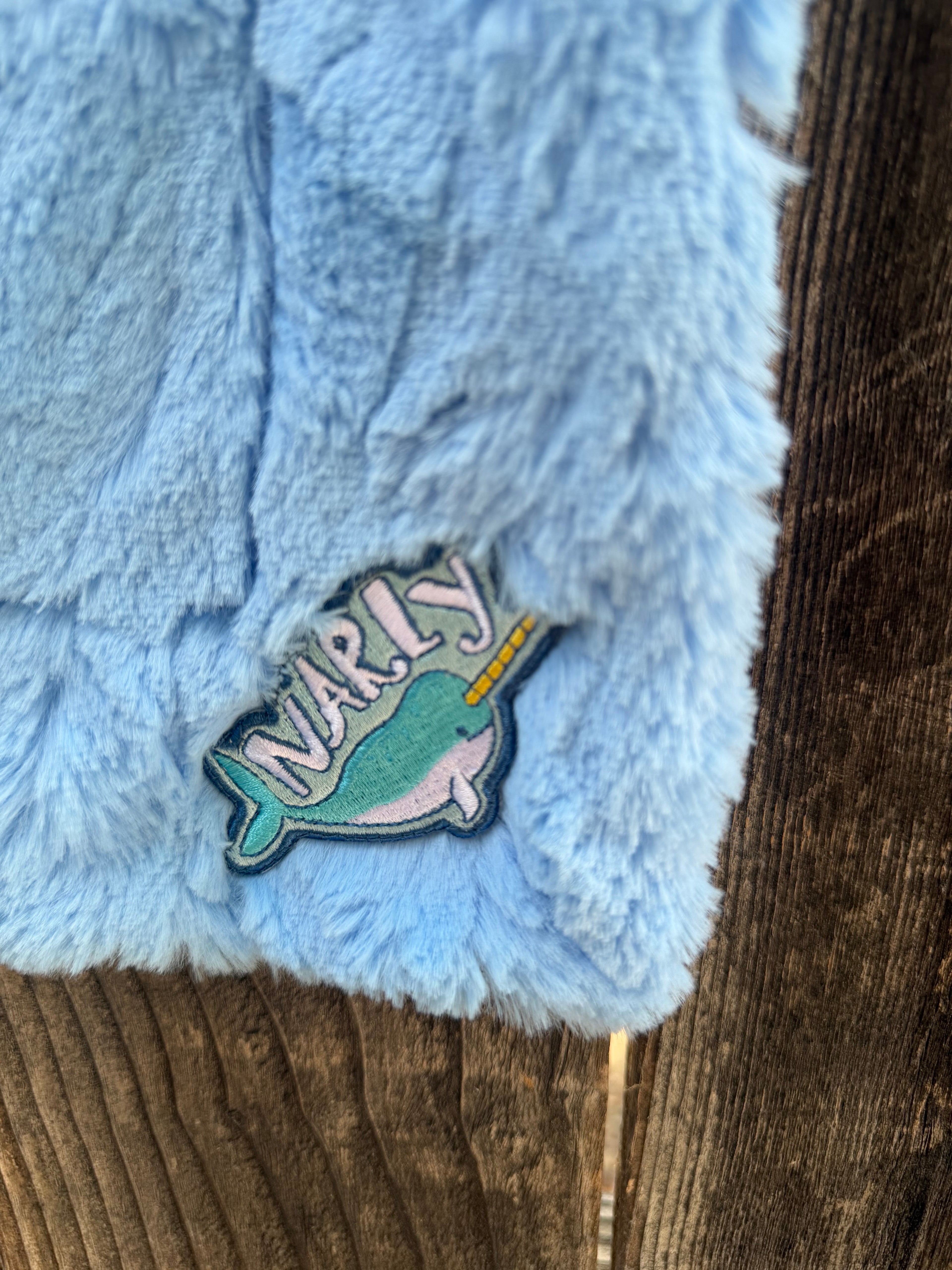 Under the Sea Narwhal Minky Baby Blanket