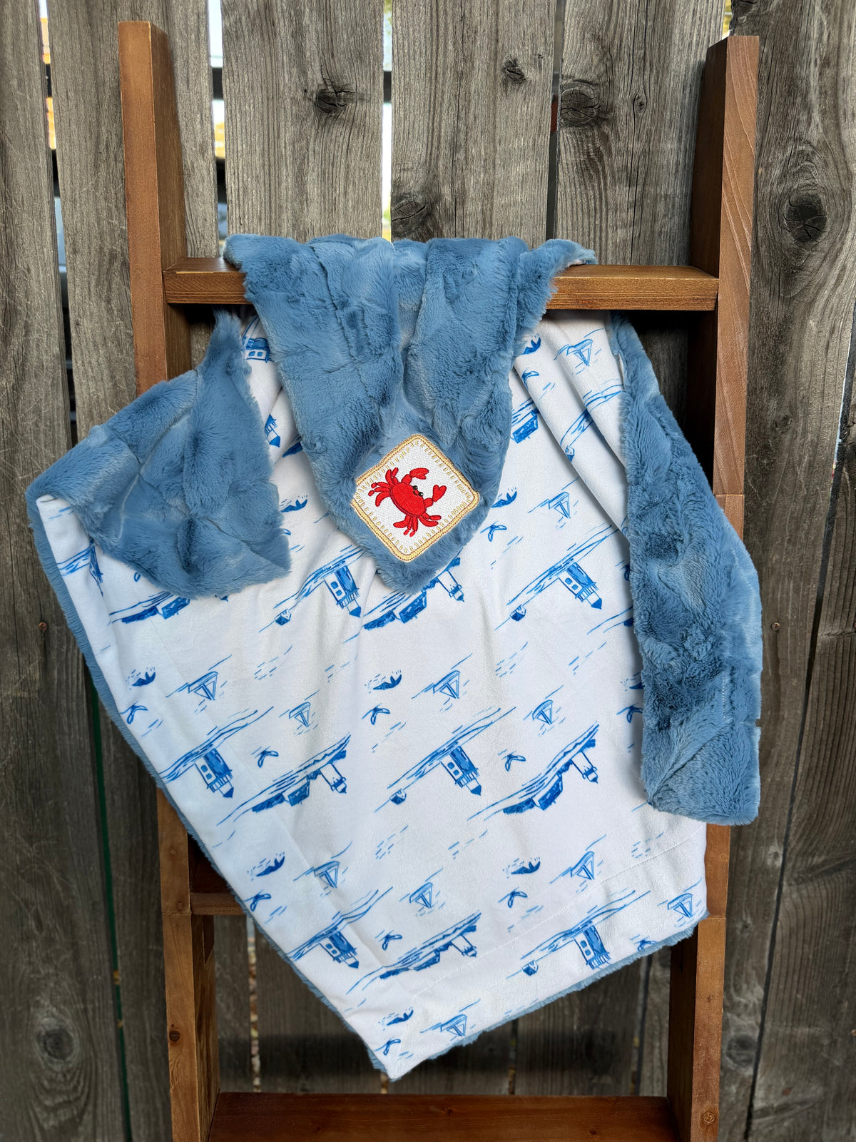 Coastal Crab Baby Blanket🦀