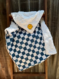 Checkered Smiles Baby Blanket 😊🏁