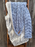 Dusty Blue Bear Minky Lap Blanket 🐻