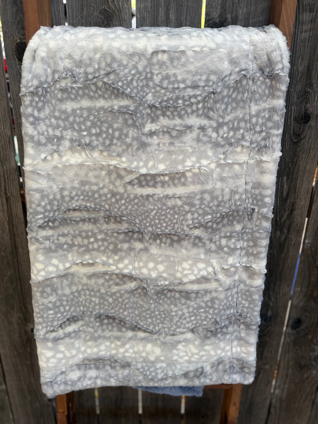Dusty Blue Bear Minky Lap Blanket 🐻