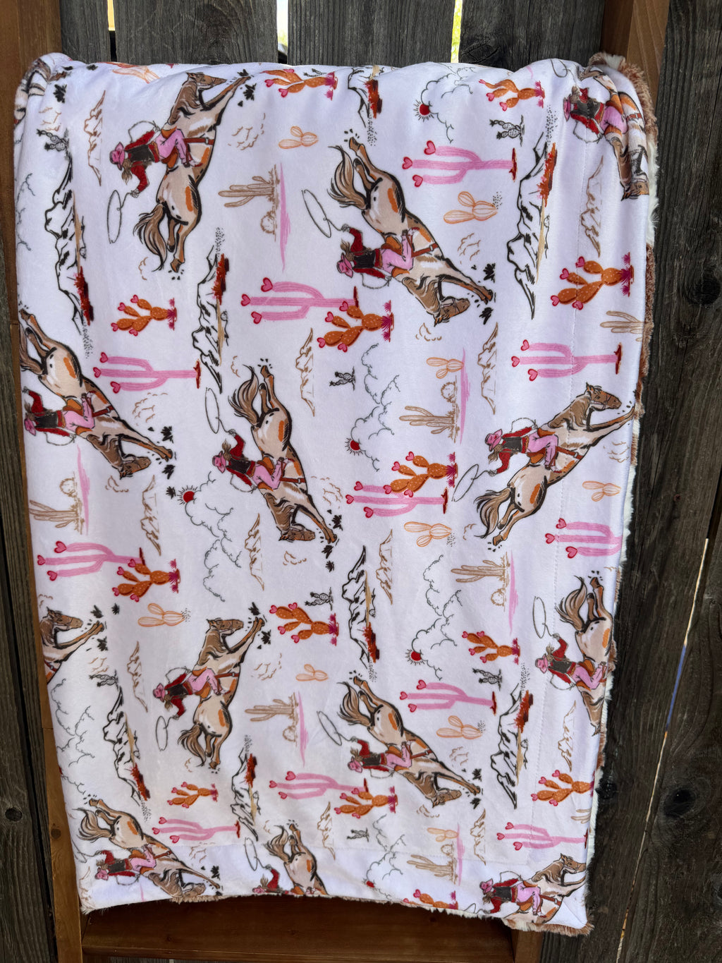 Cowhide Cowgirl Minky Lap Blanket 🤠