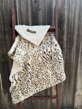 Leopard print with Caterpillar patch Minky Baby Blanket