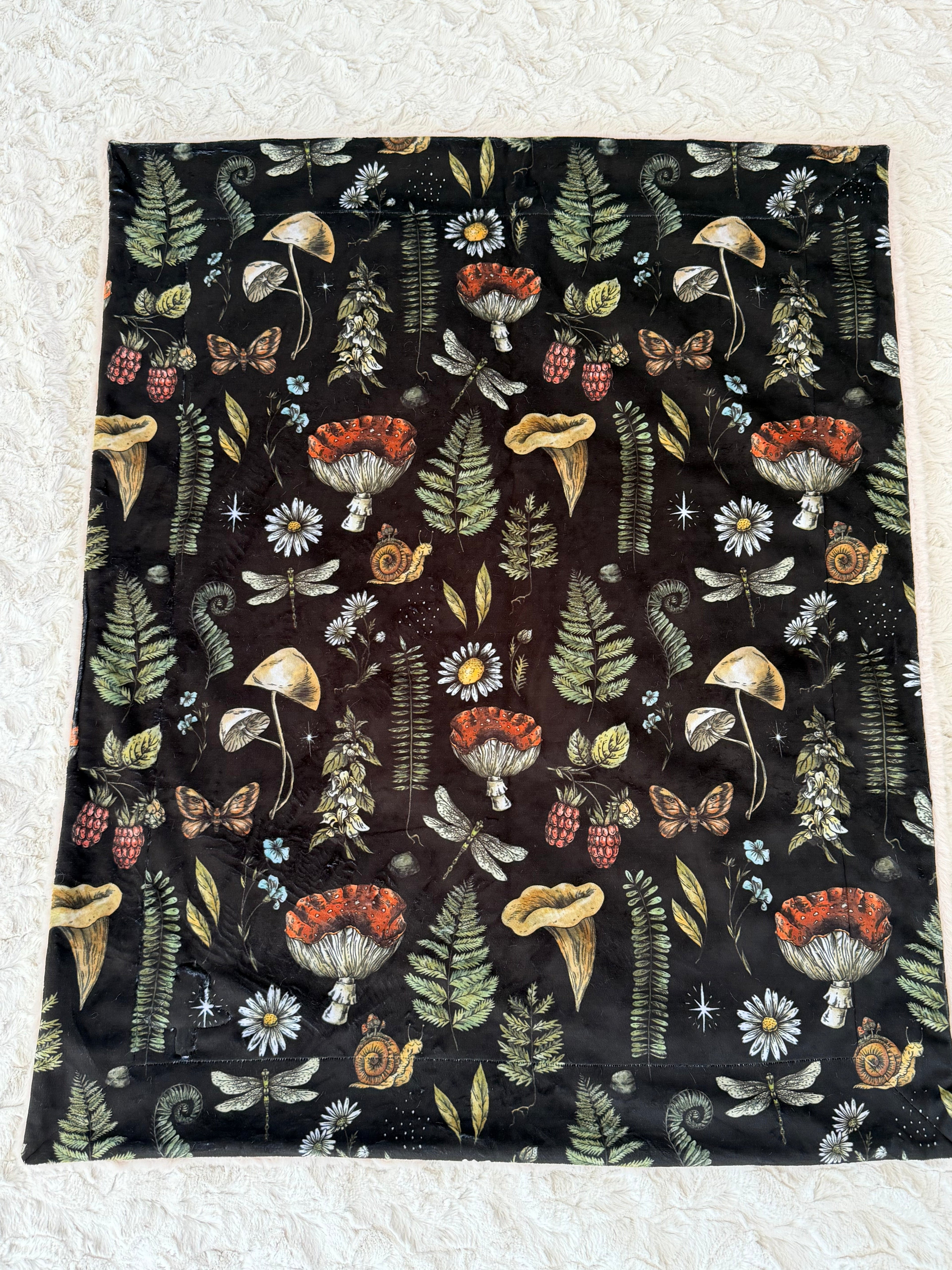 Whimsical Woodland Minky Baby Blanket