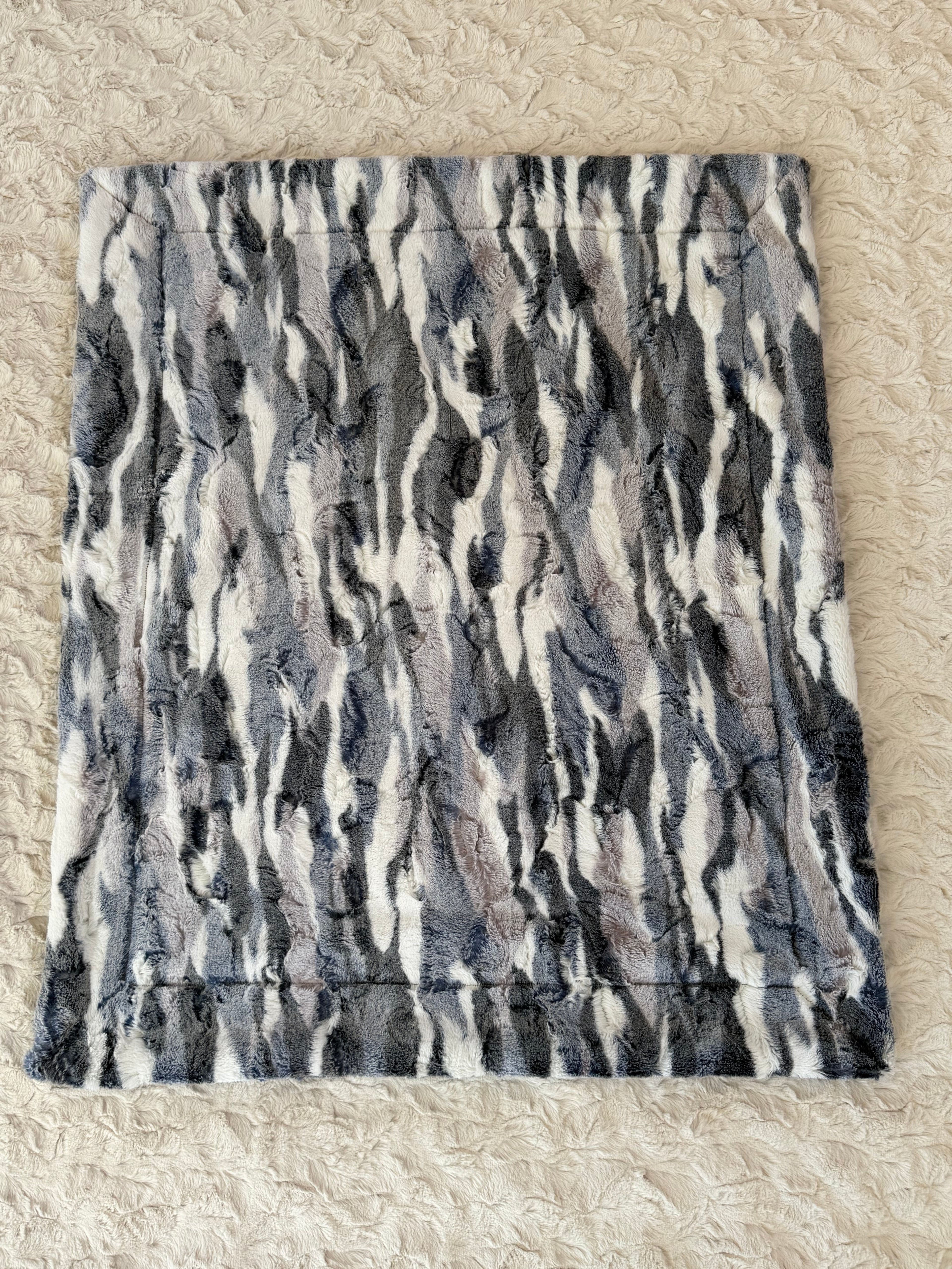 Adventure Minky Baby Blanket Blue