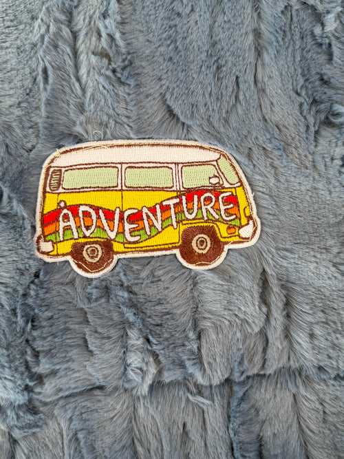 Adventure Minky Baby Blanket Blue