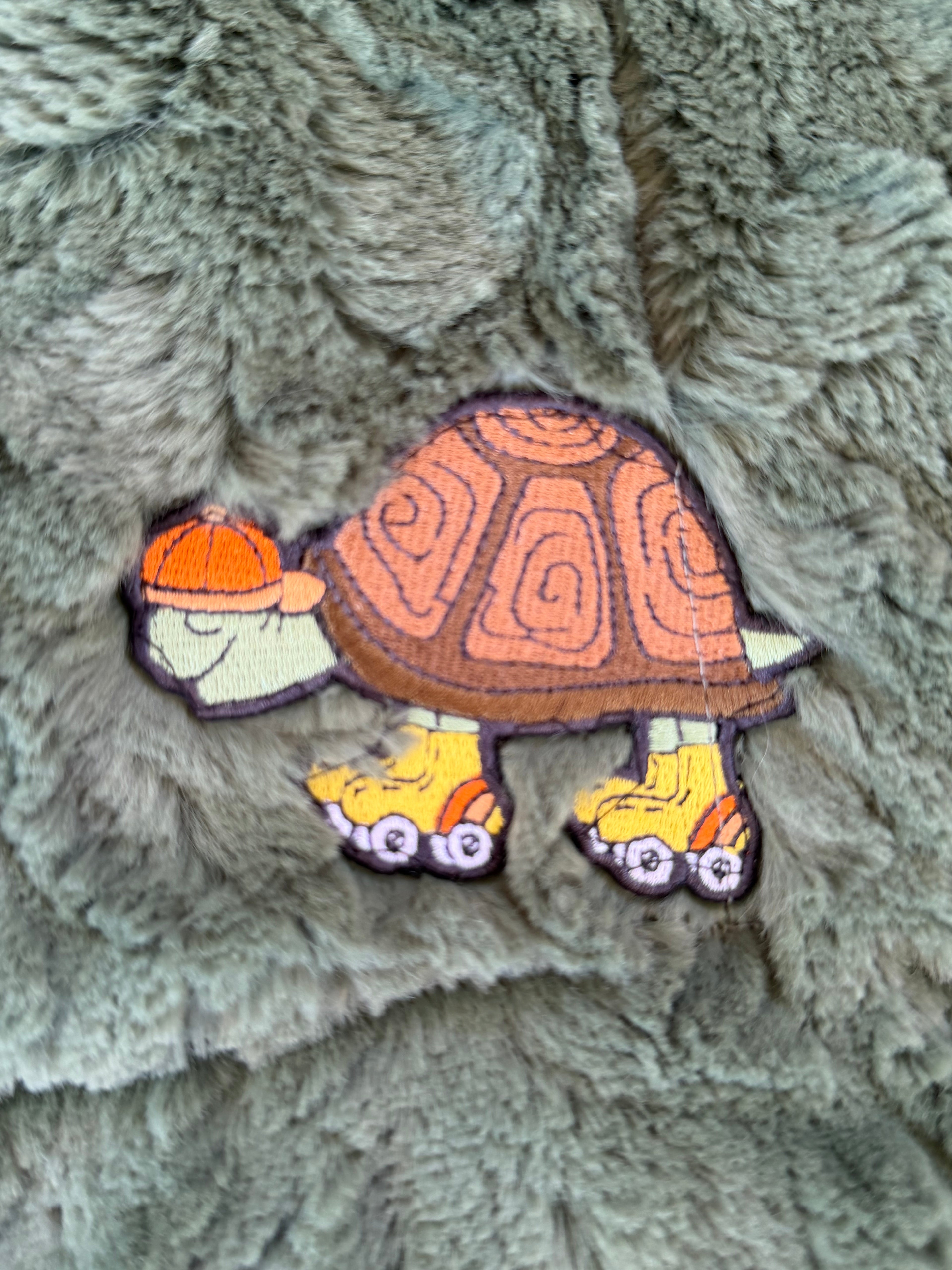 🐢 Rolling Turtle Minky Baby Blanket