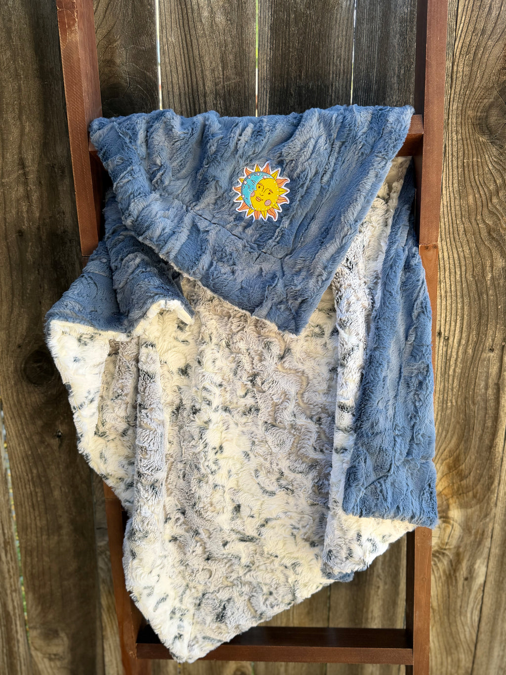 🌞🌙 Half Sun &amp; Moon Minky Baby Blanket