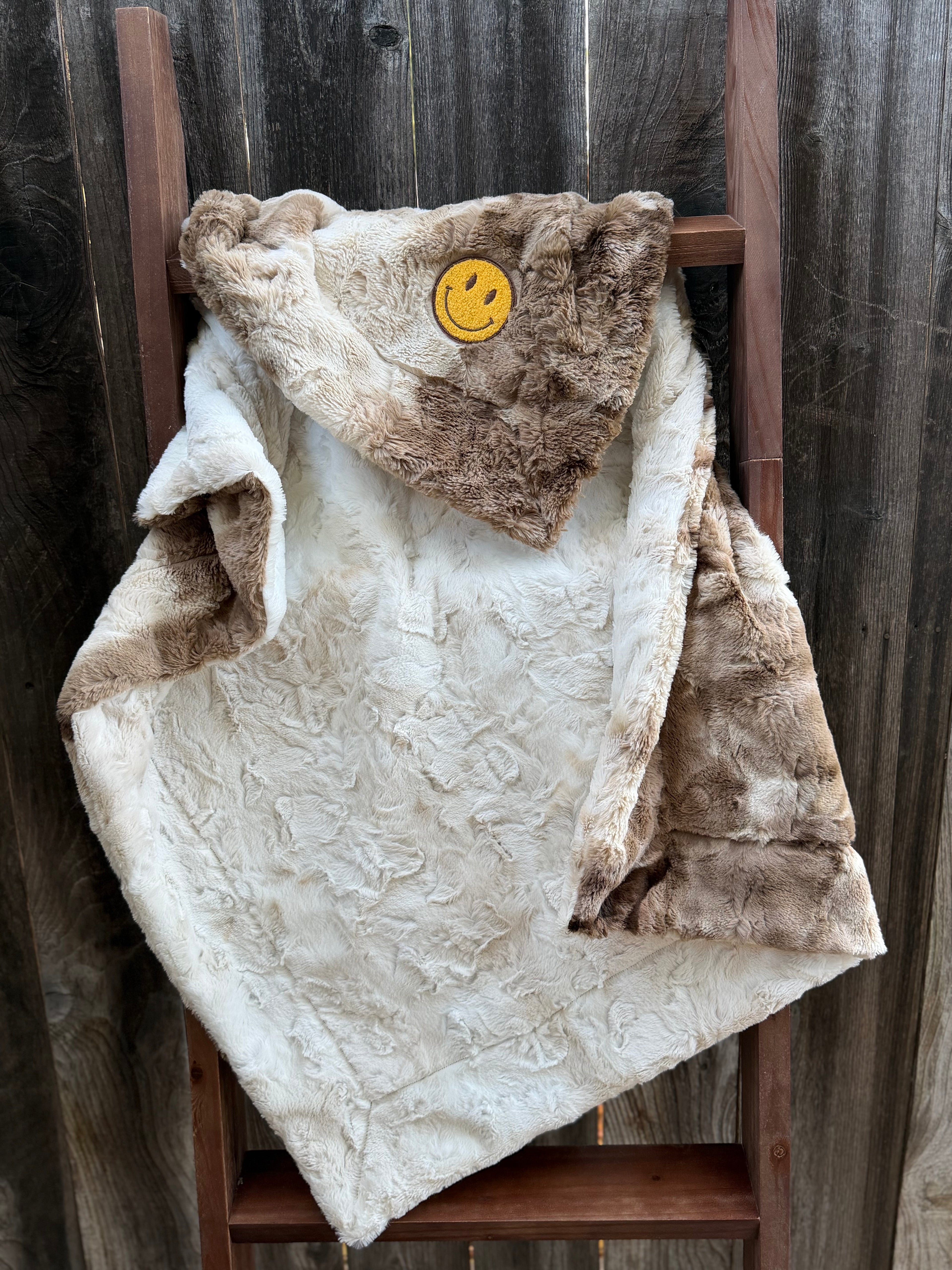 Boho Smiley Snuggle Blanket 🤎😊✨