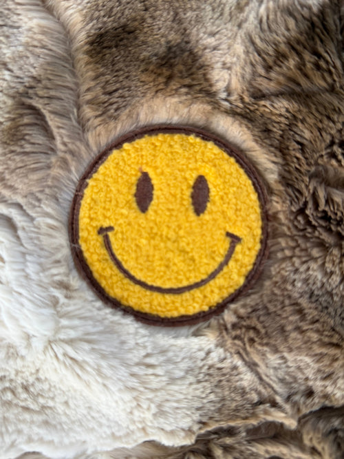 Boho Smiley Snuggle Blanket 🤎😊✨