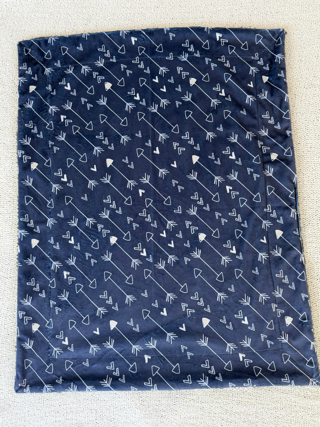 Stay Weird Arrows Minky Blanket – Blue