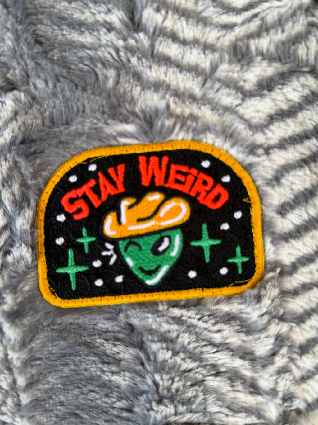 Stay Weird Arrows Minky Blanket – Blue