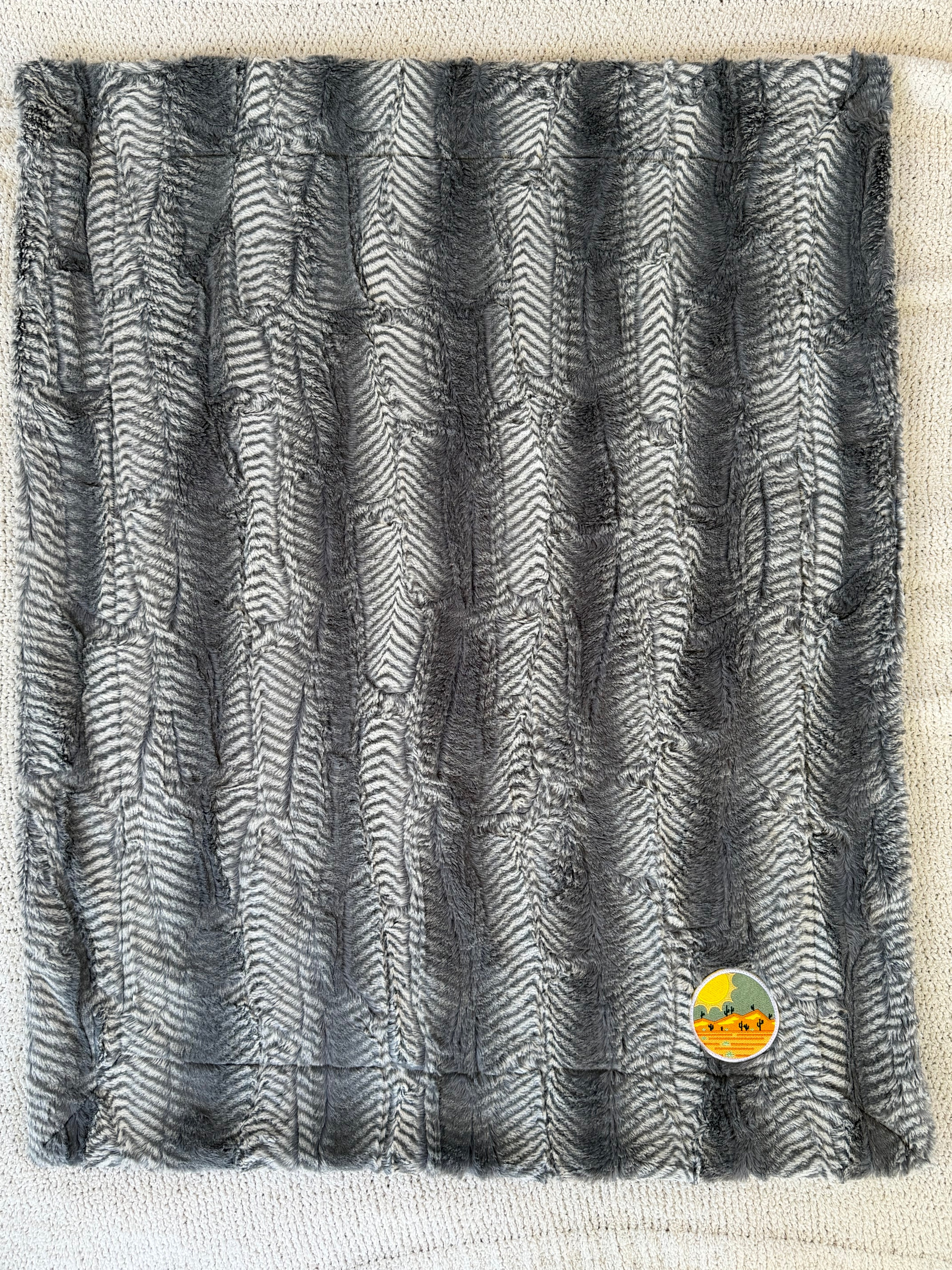 Adventure Arrows Minky Baby Blanket – Blue