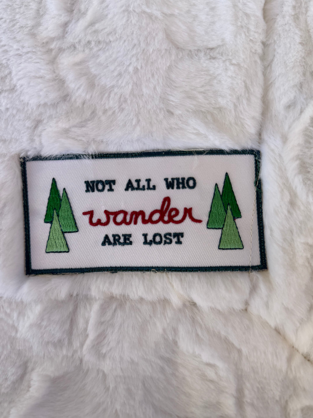 Not All Who Wander Are Lost 🌲 Minky Baby/Toddler Blanket