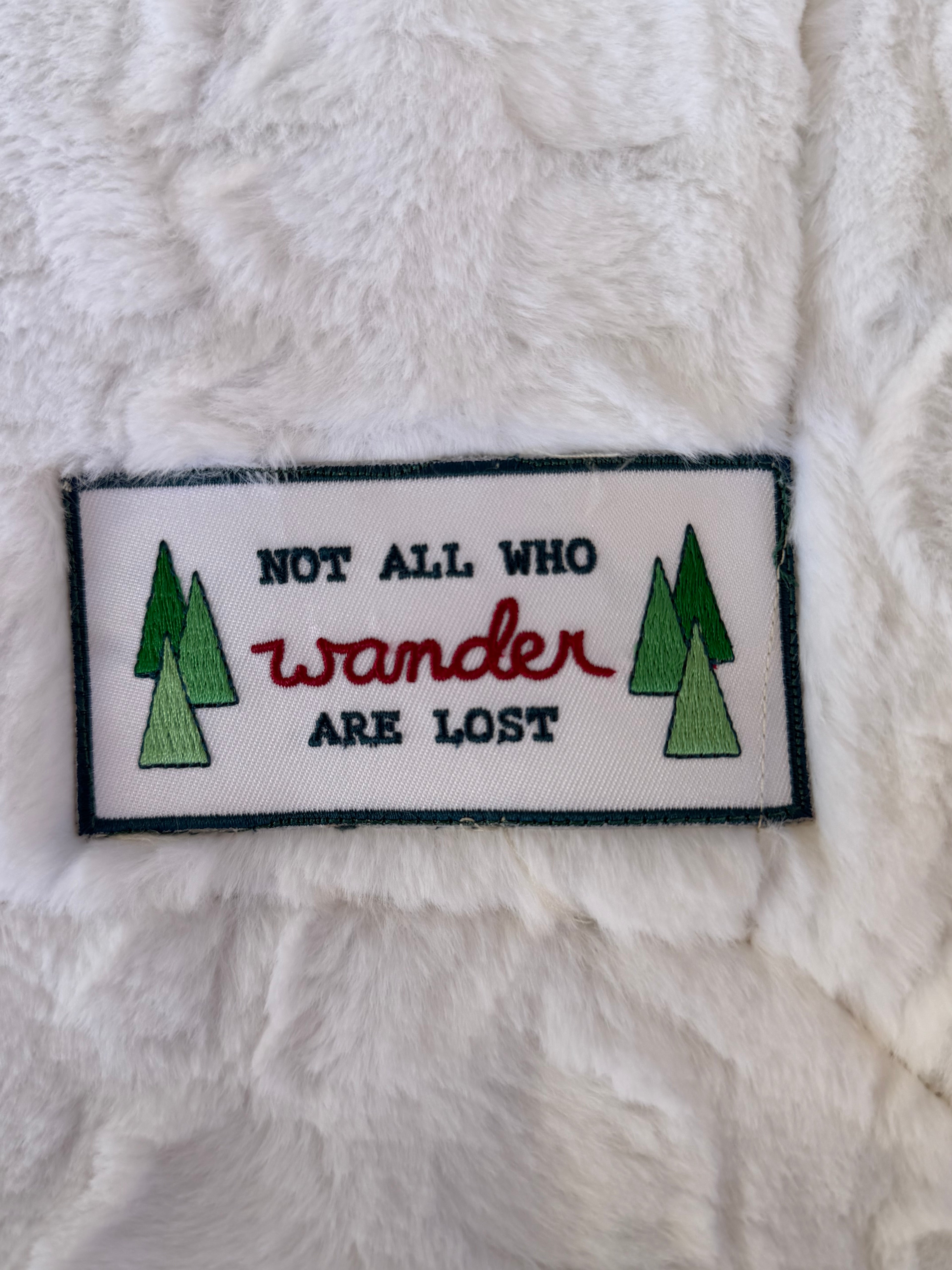 Not All Who Wander Are Lost 🌲 Minky Baby/Toddler Blanket