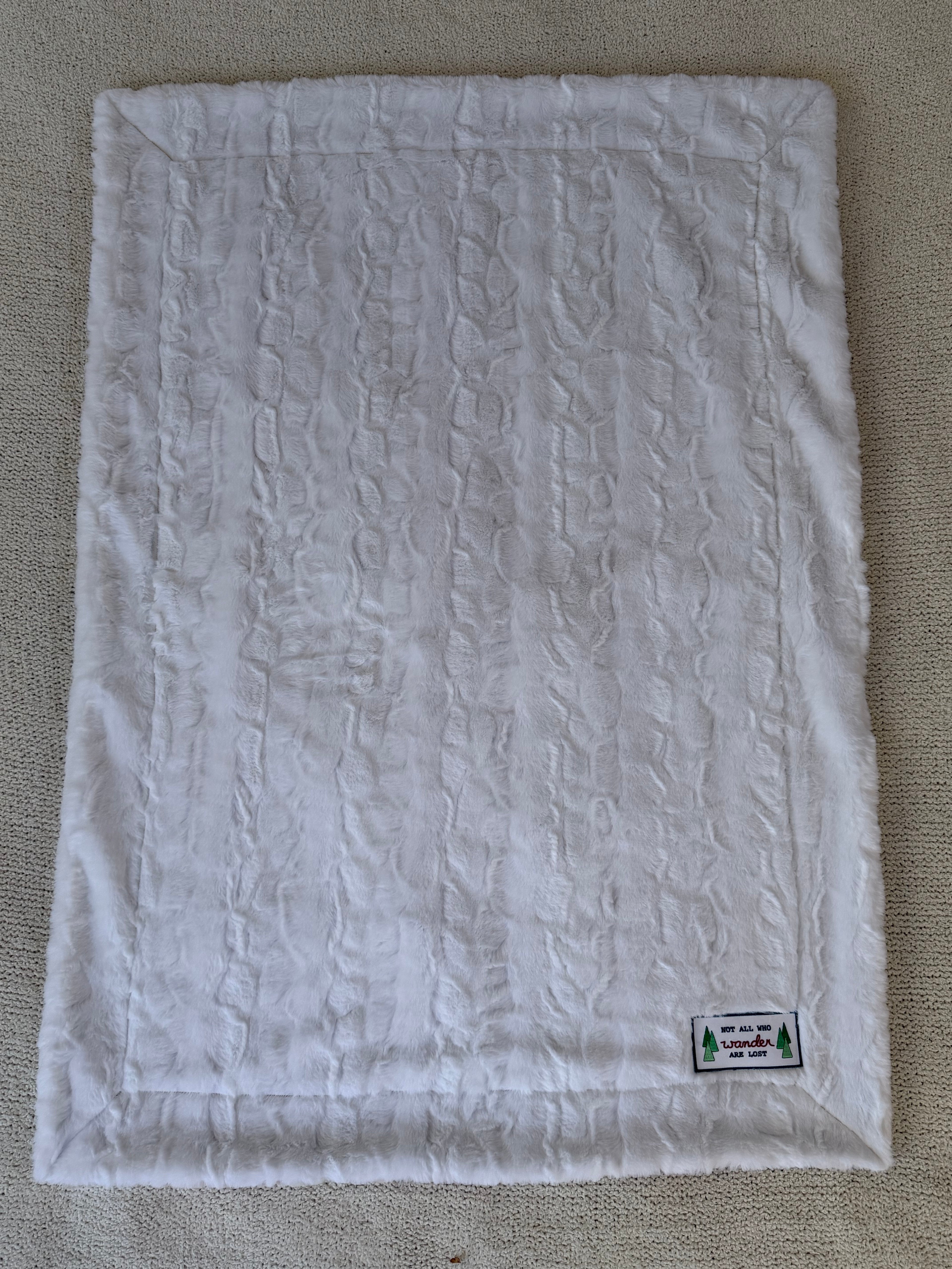 Not All Who Wander Are Lost 🌲 Minky Baby/Toddler Blanket