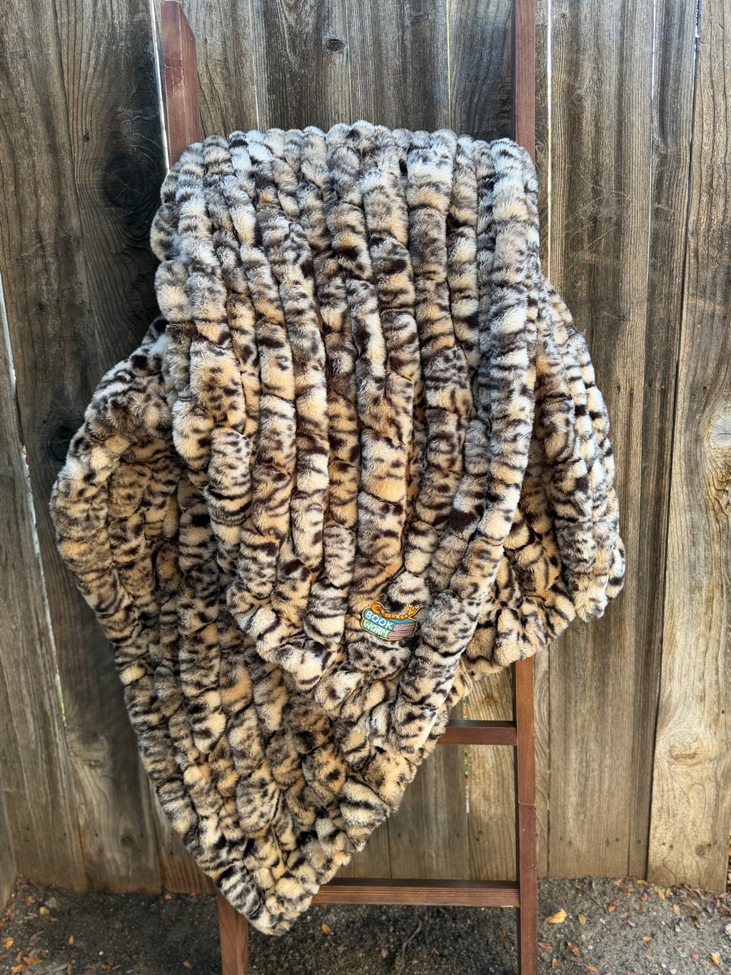 Book Worm Minky Throw Blanket