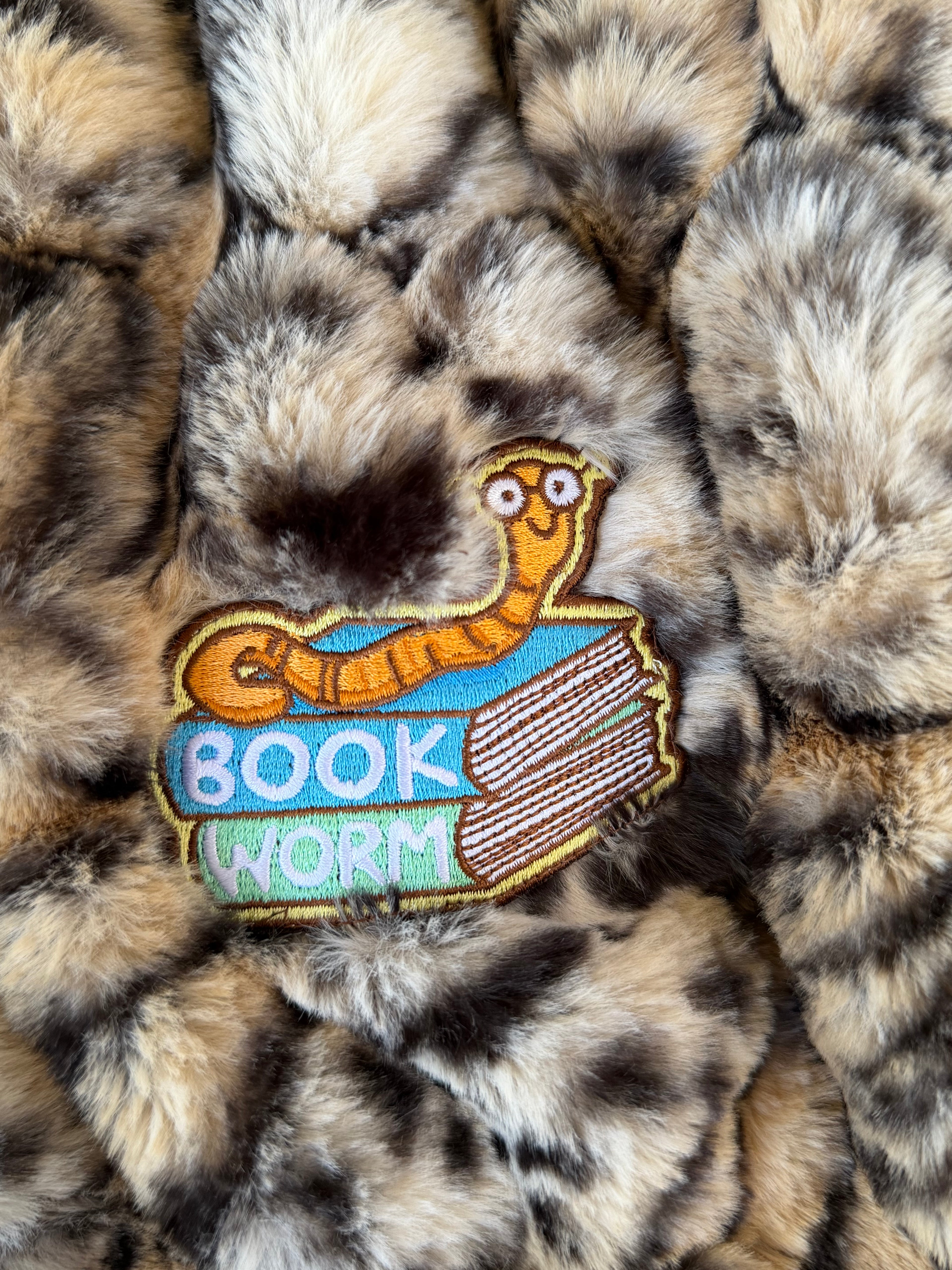 Book Worm Minky Throw Blanket