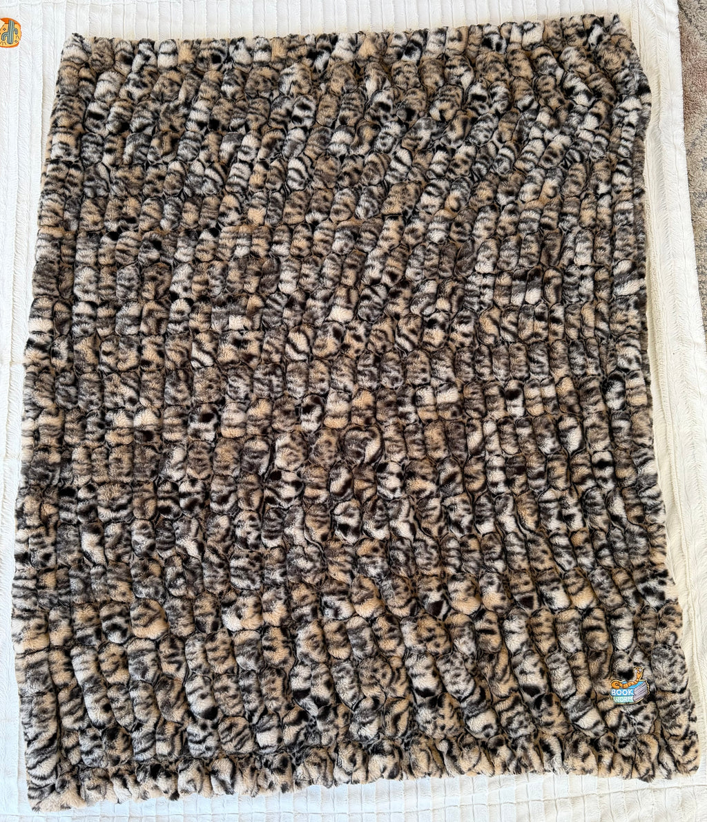 Book Worm Minky Throw Blanket