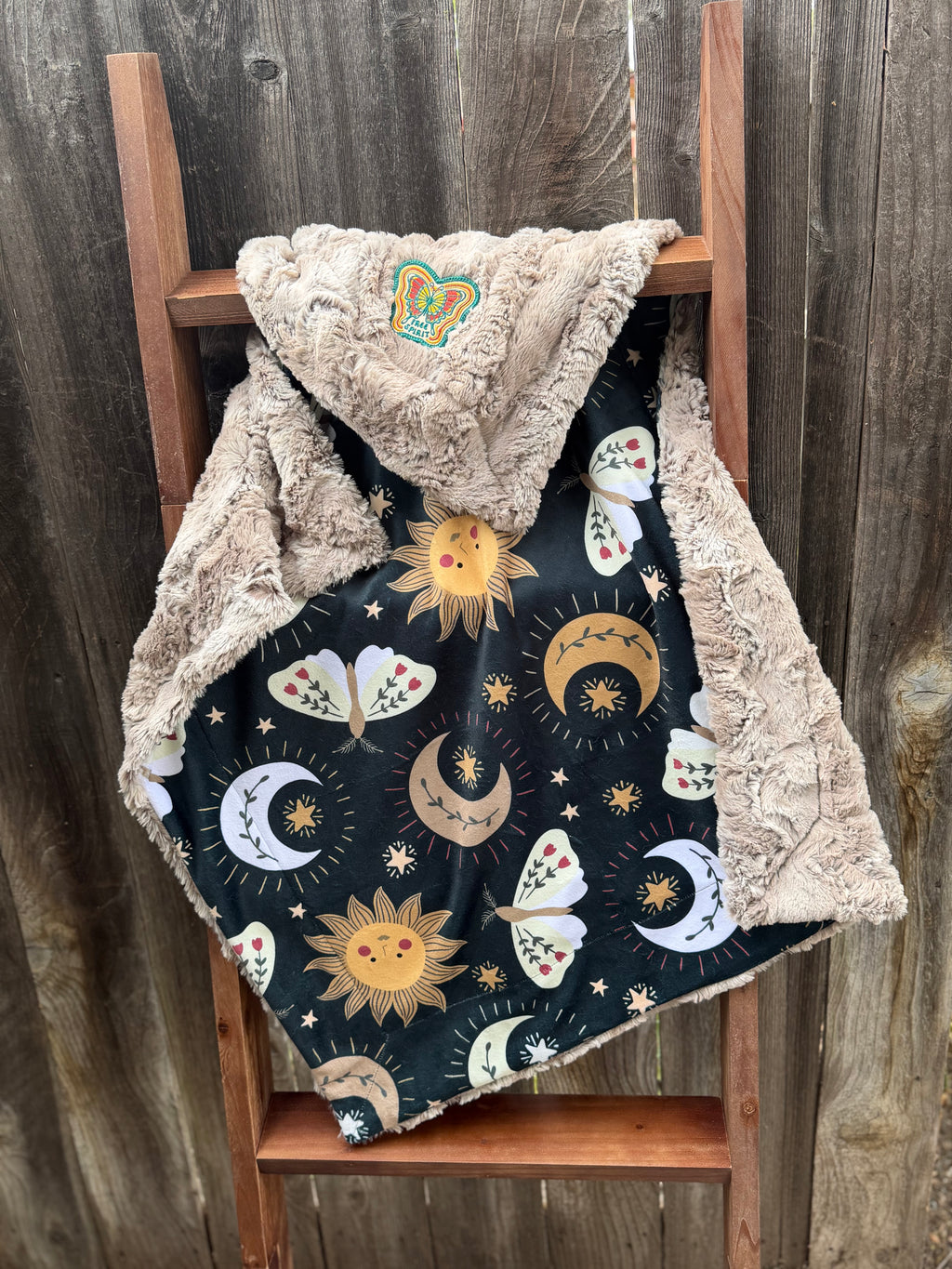 Free Spirit Celestial Minky Blanket 🦋🌙 (Baby Size)