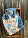 Beach Adventure Minky Blanket 🚐🌊 (Baby Size)