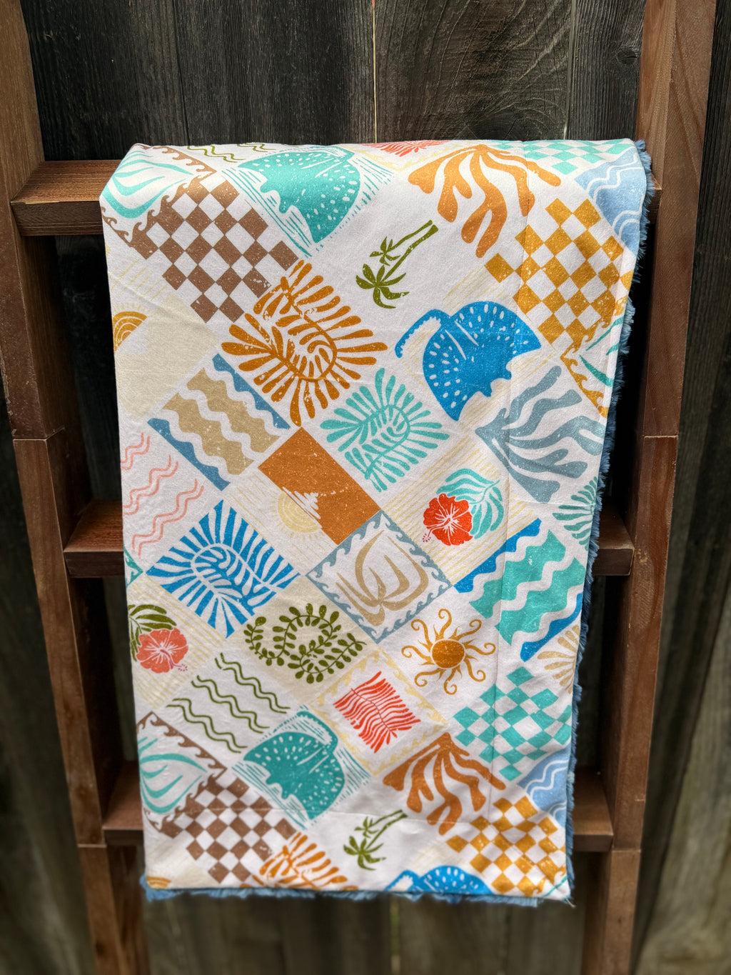Beach Adventure Minky Blanket 🚐🌊 (Baby Size)