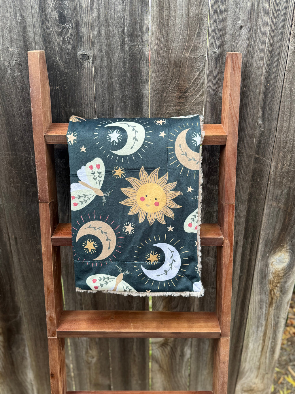 Free Spirit Celestial Minky Blanket 🦋🌙 (Baby Size)