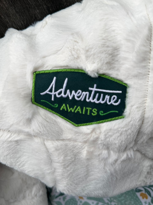 Adventure Awaits Minky Blanket 🌲✨ (Baby Size)