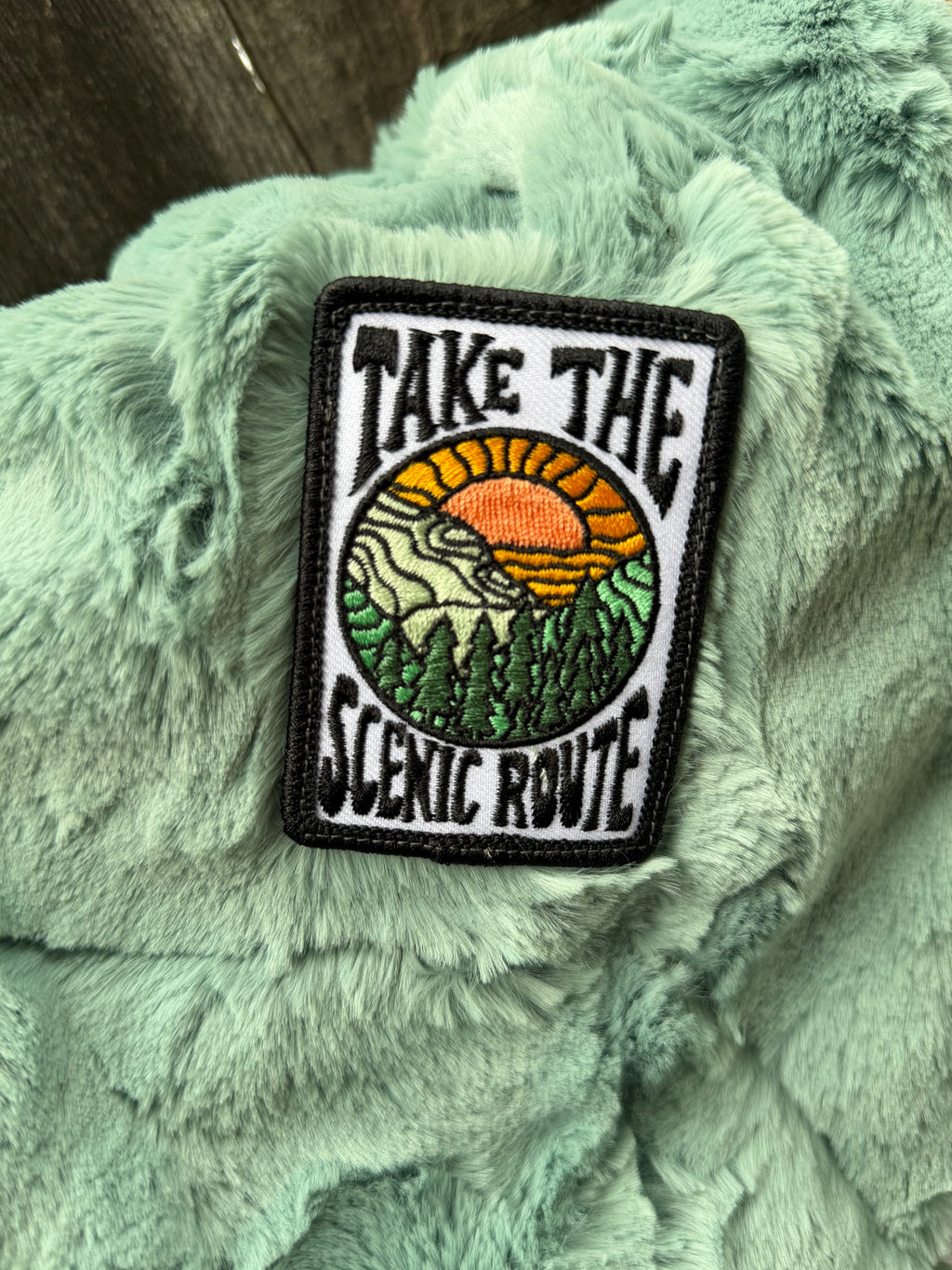 Take the Scenic Route Minky Blanket 🌄🌲 (Baby Size)
