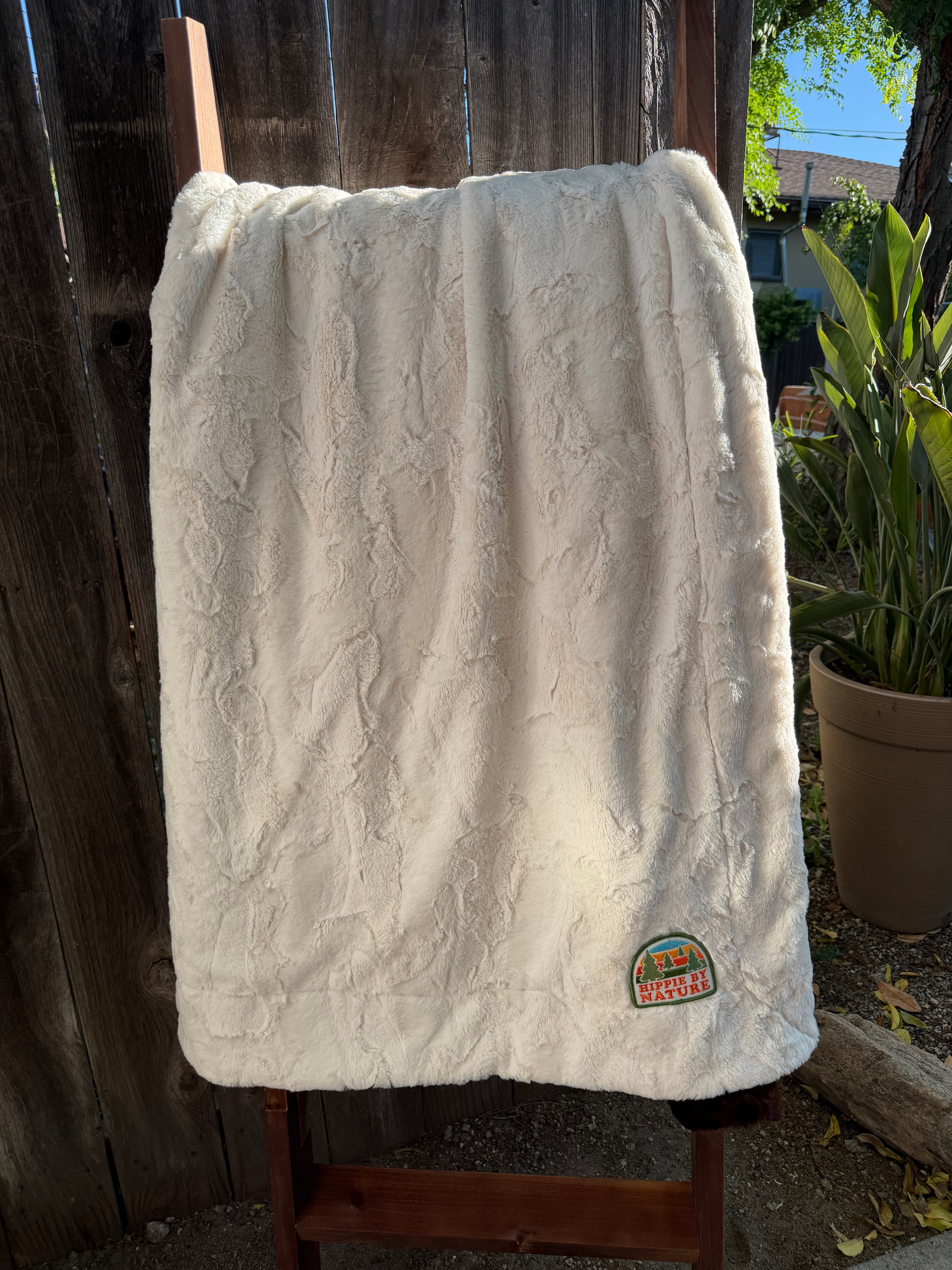 Hippie By Nature Minky Blanket 🌲🤎 (Adult Size)