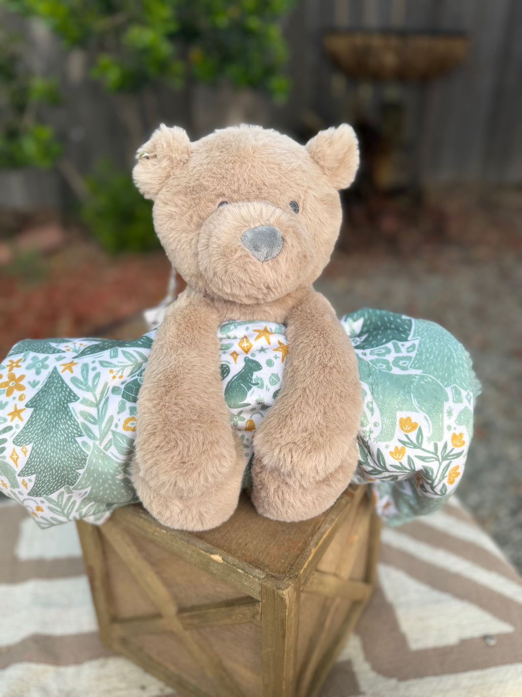 Stuffed Animal Baby Blanket Gift Set | Choose Animal & Blanket