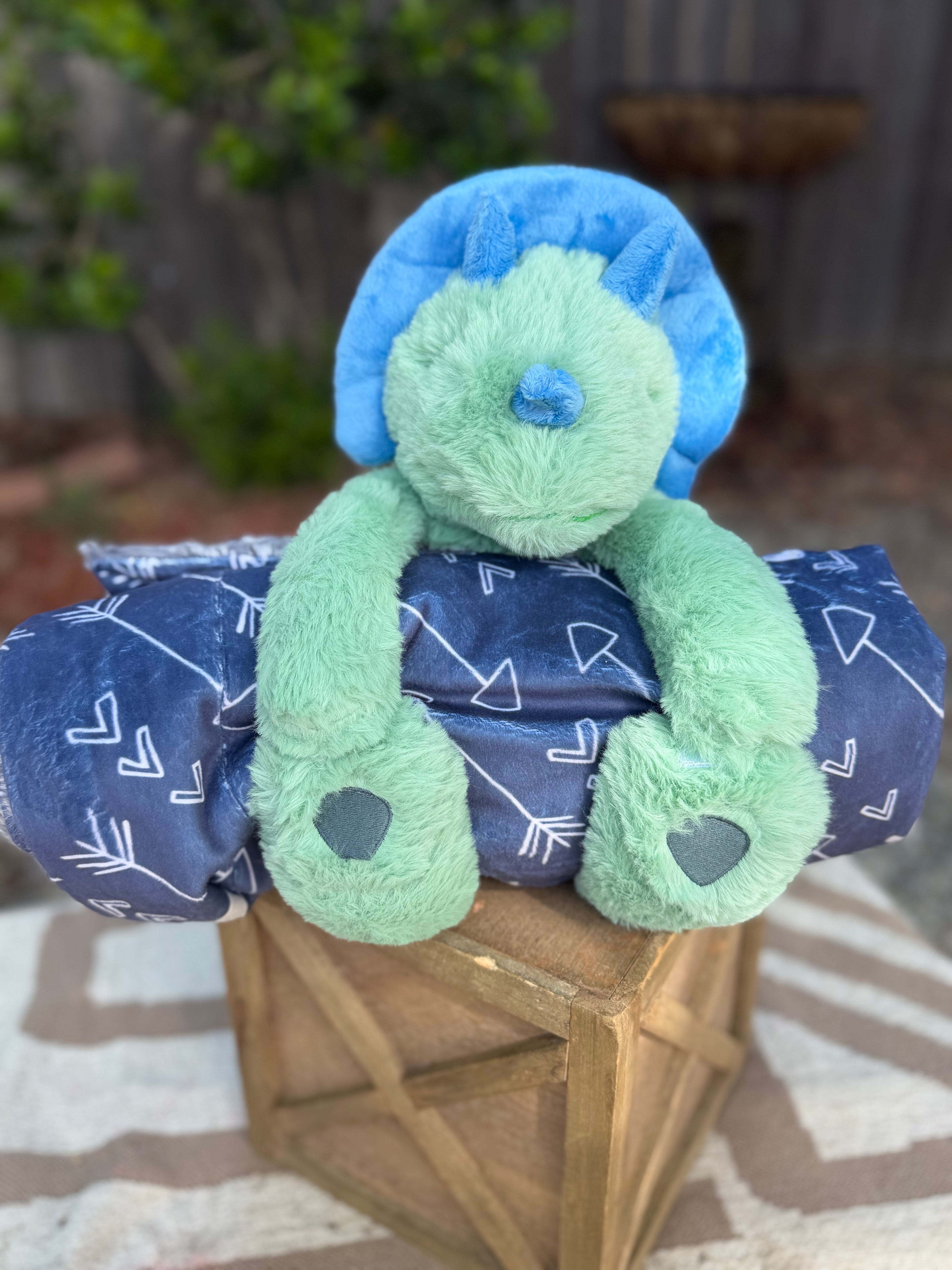 Stuffed Animal Baby Blanket Gift Set | Choose Animal & Blanket