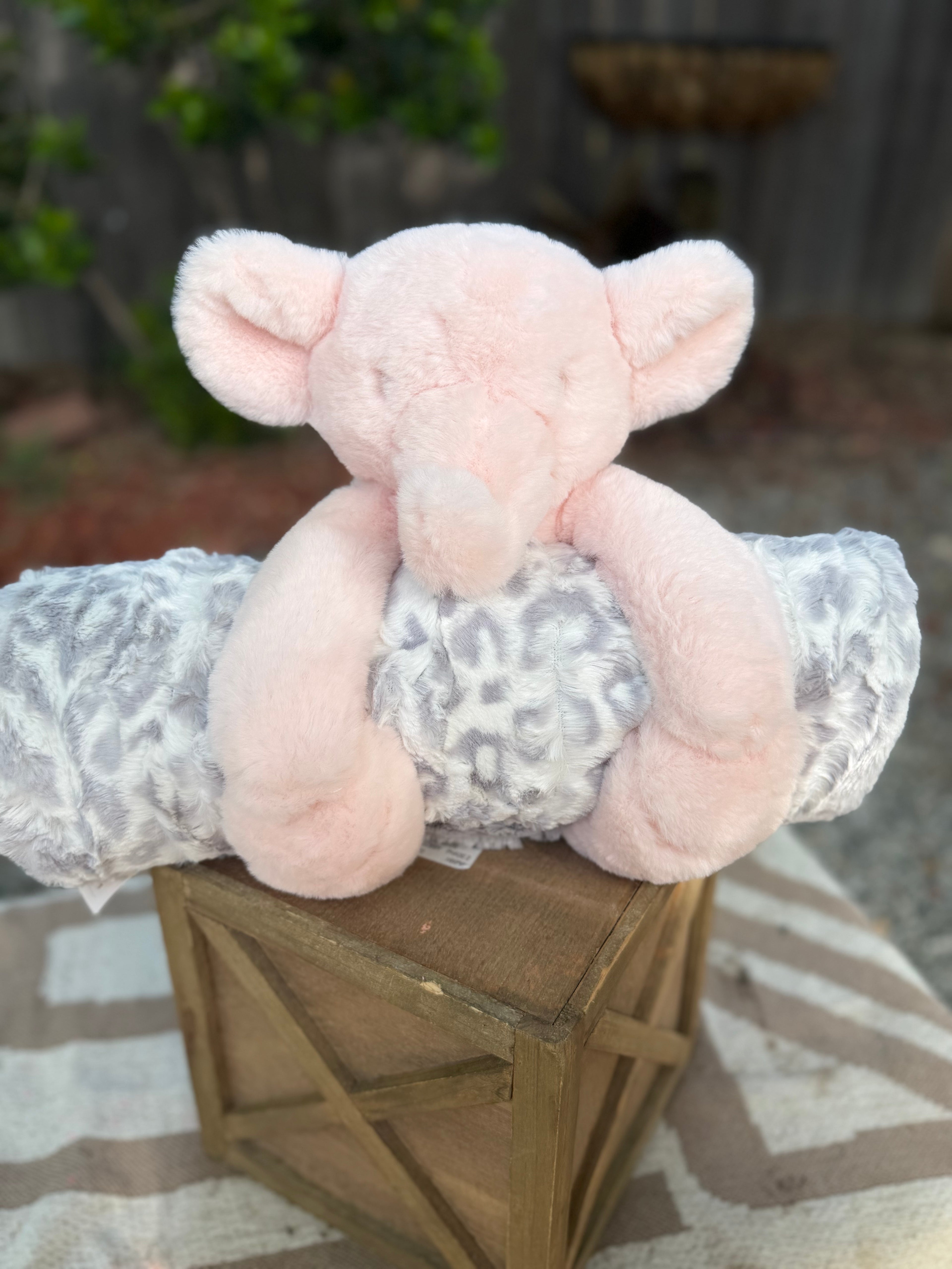 Stuffed Animal Baby Blanket Gift Set | Choose Animal & Blanket