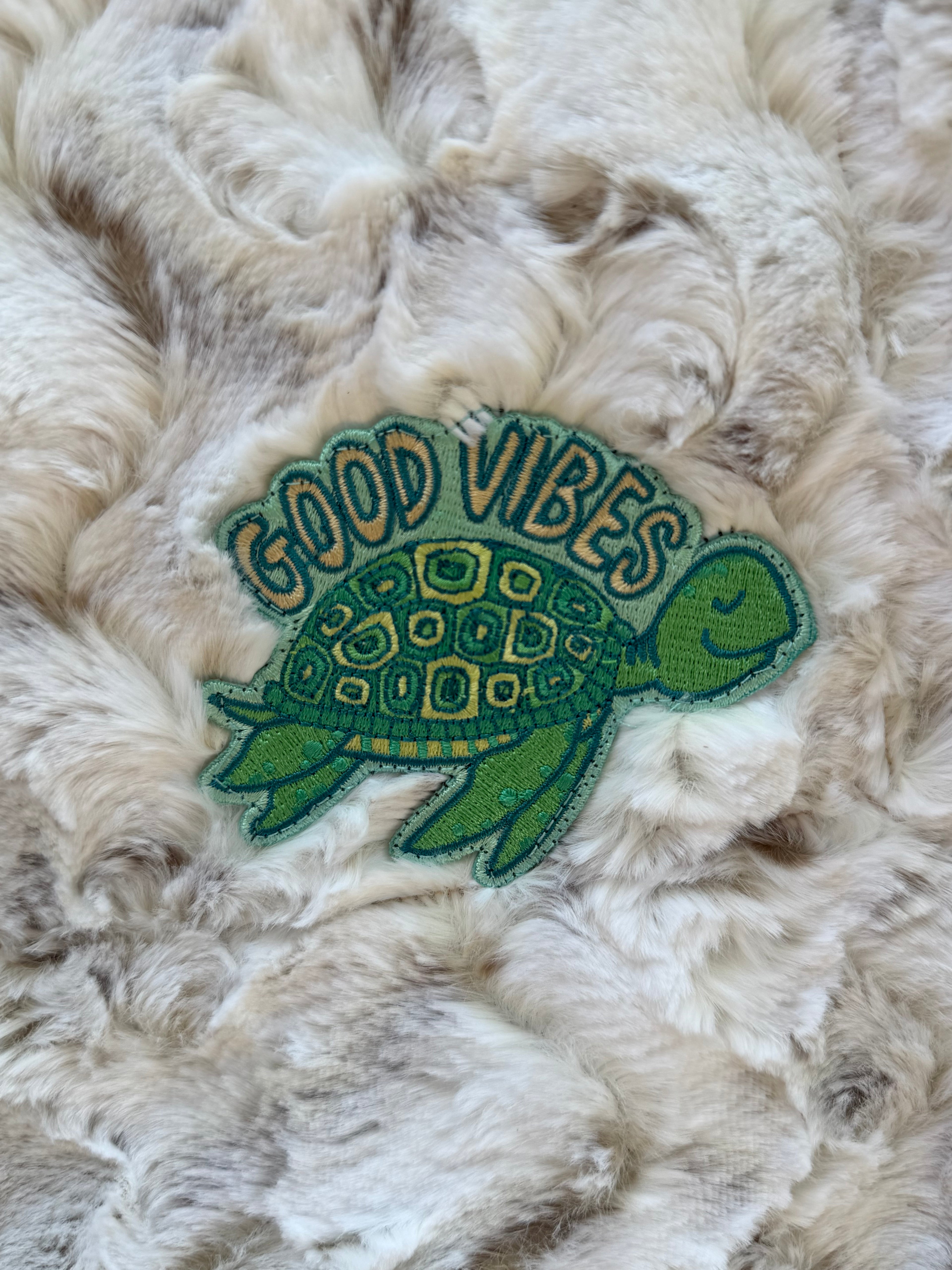Good Vibes Baby Blanket 🐢✨